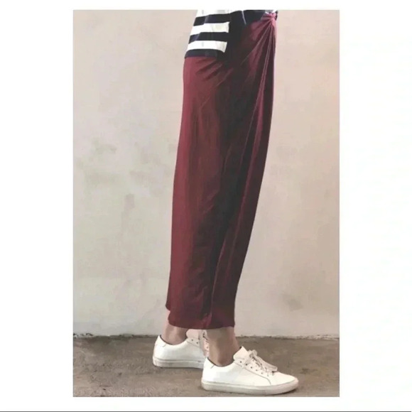 🆕Hippie Chic Raisin Side-Slit Maxi Skirt Burgandy M🆕 - Picture 3 of 12